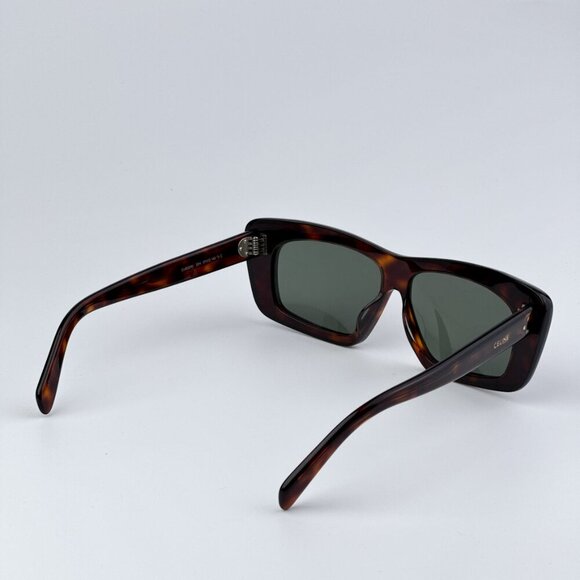 Celine CL40259I 52N BRAND NEW Sunglasses Havana Green Rectangle Unisex - Picture 6 of 11